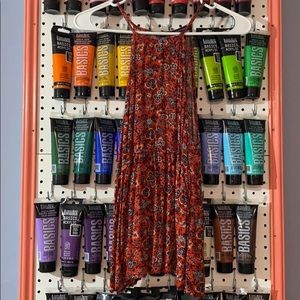 Red/blue floral American Eagle babydoll tank top